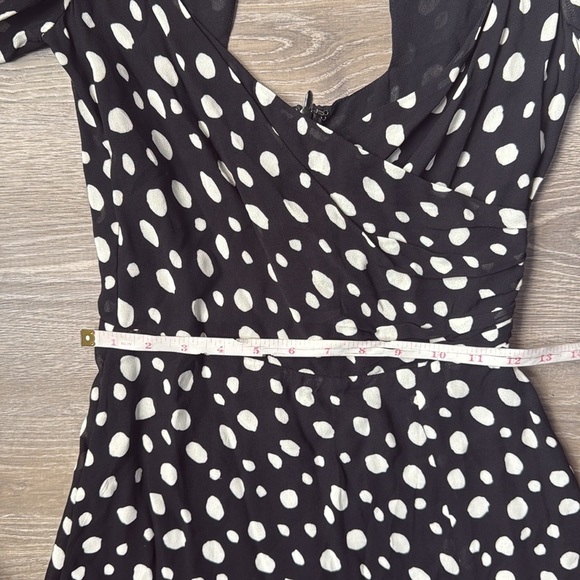 Reformation WILDFLOWER POLKA-DOT GEORGETTE MIDI DRESS IN BLACK 2 - Picture 15 of 16